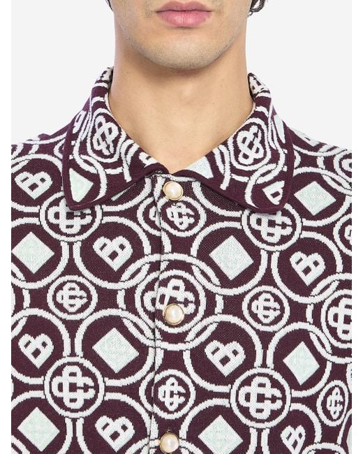 Casablanca Purple Monogrampatterned Overshirt for men