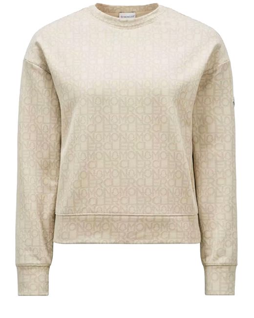 Moncler Natural Monogram Jacquard Sweatshirt