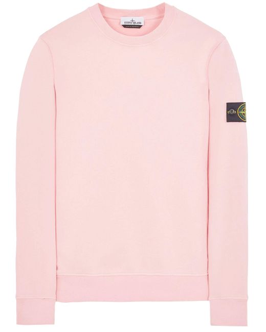 Stone Island Pink Cotton Sweatshirt for men