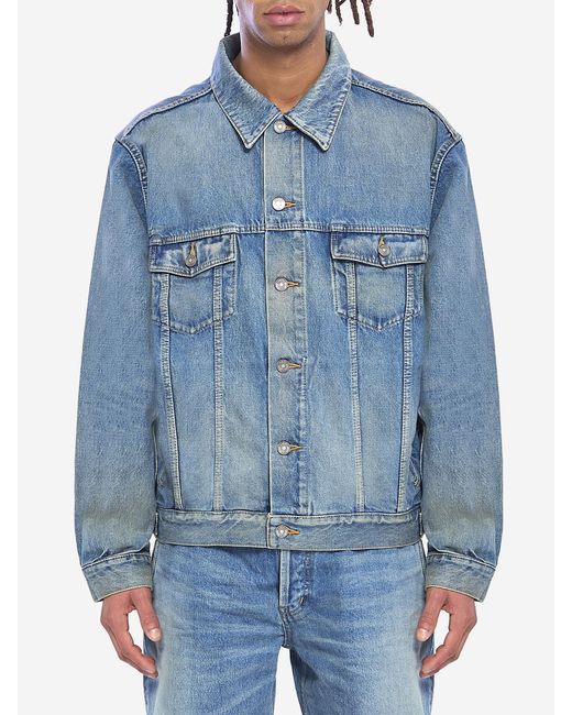 Saint Laurent Blue Trucker Jacket for men