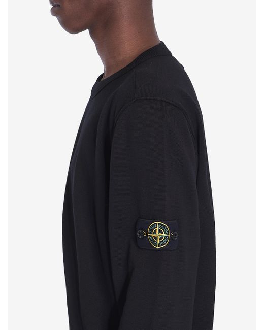 Stone Island Blue Crewneck Sweater for men