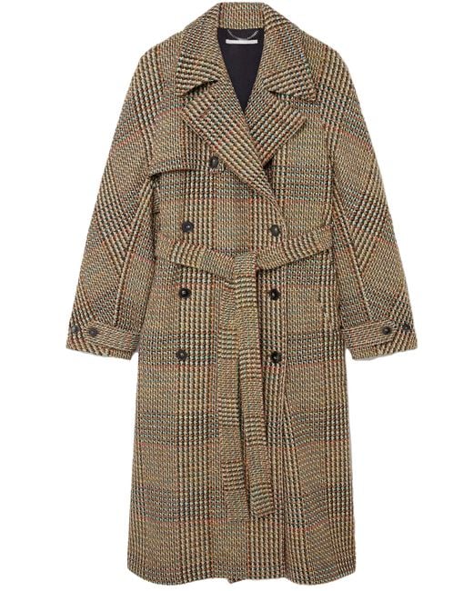 Stella McCartney Natural Double-breasted Wool-blend Trench Coat