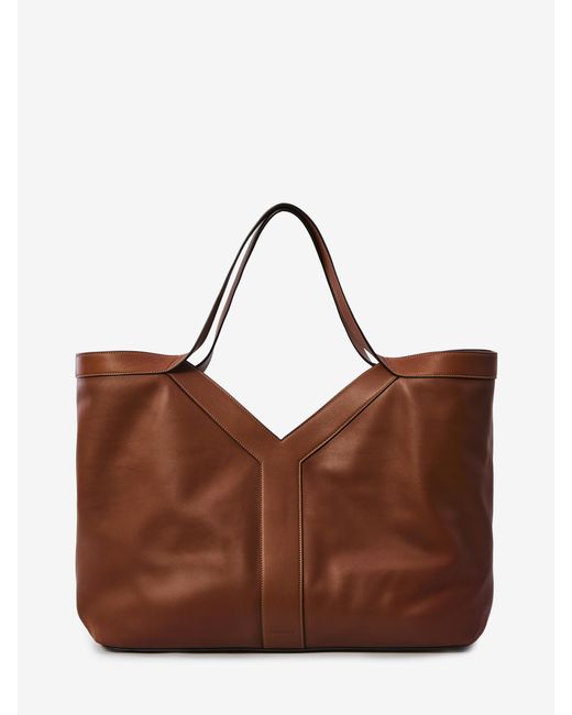 Saint Laurent Brown Large Y Tote Bag for men