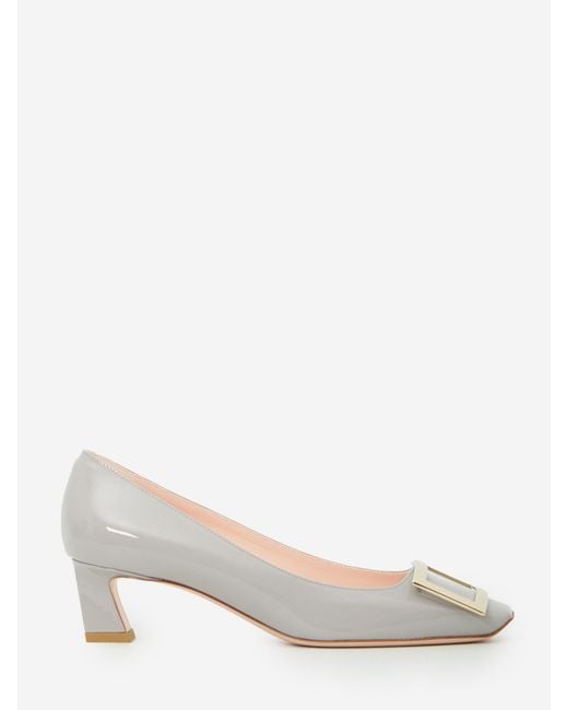 Roger Vivier White Belle Vivier Trompette Pumps