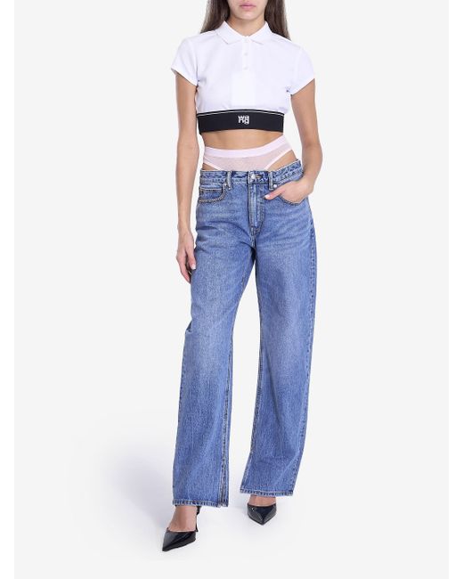 Alexander Wang Blue Pre-Styled Underwear Straight-Leg Jeans