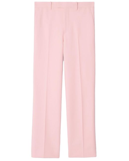 Burberry Pink Wool Tailored Trousers