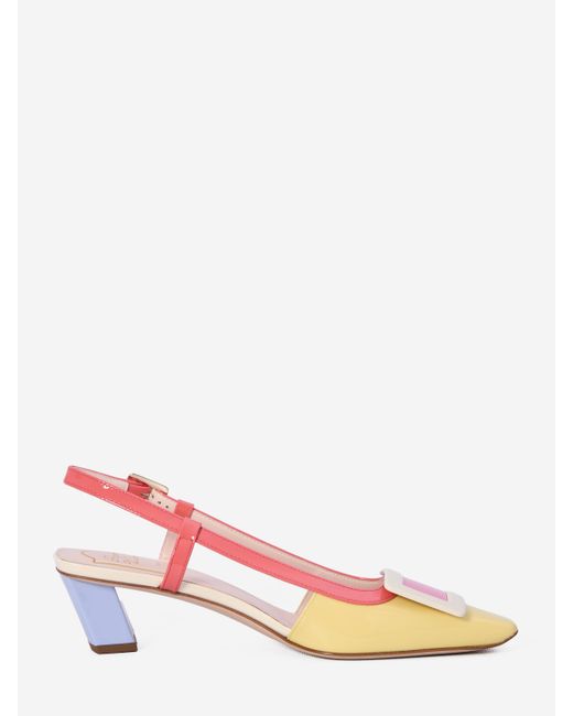Dcollet Slingback Belle Vivier di Roger Vivier in Pink