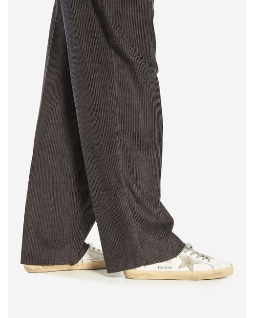 AMI Gray Corduroy Velvet Pants for men
