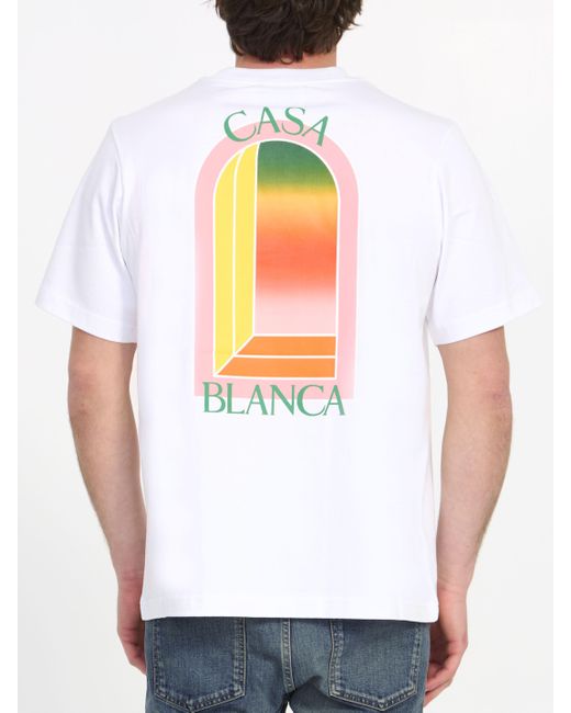Casablancabrand White Gradient Larche Tshirt for men