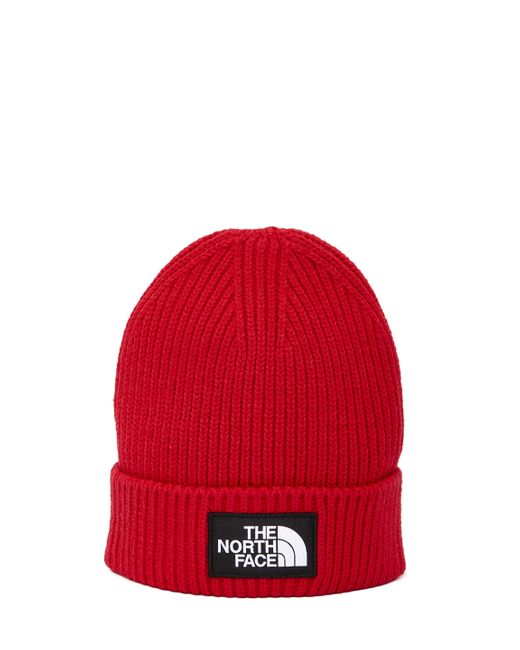 The North Face Red Tnf Logo Beanie for men