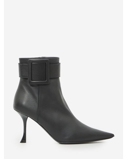 Roger Vivier Black Viv Ville Booties