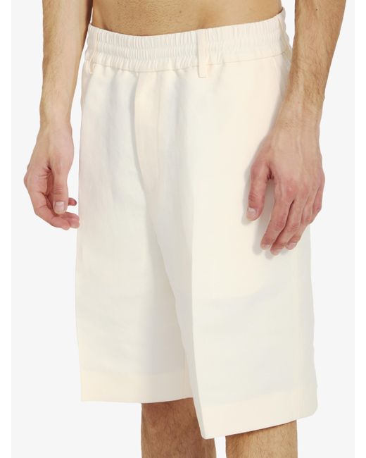Burberry White Tailored Bermuda Shorts for men