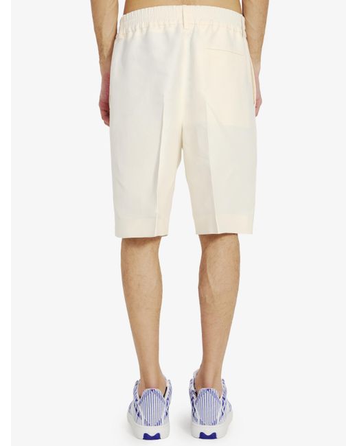 Burberry White Tailored Bermuda Shorts for men