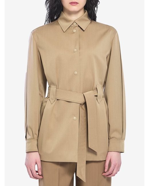 Max Mara Natural Agenzia Belted Jacket