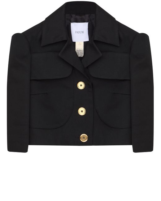 Patou Black Cotton Cropped Jacket