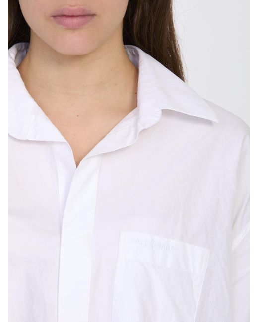 Balenciaga White Crinkled Cotton Shirt