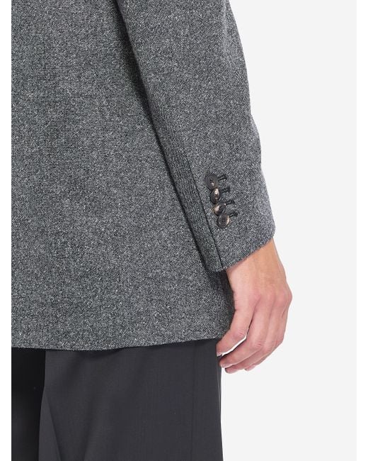 Tagliatore Gray Wool Tweed Jacket