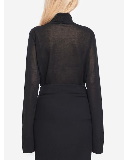 Totême  Black Slit Turtleneck
