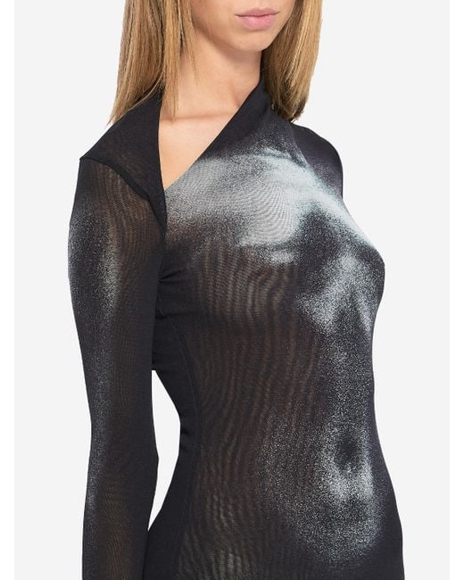 Abito Lungo Body Dust di Jean Paul Gaultier in Black