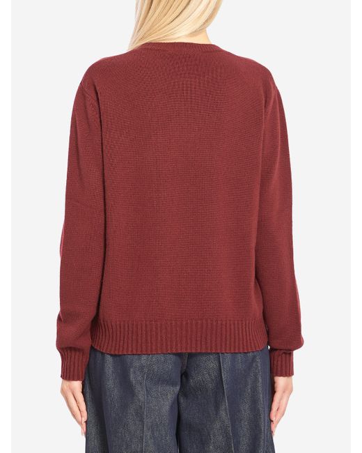 Maglia Girocollo di Max Mara in Red