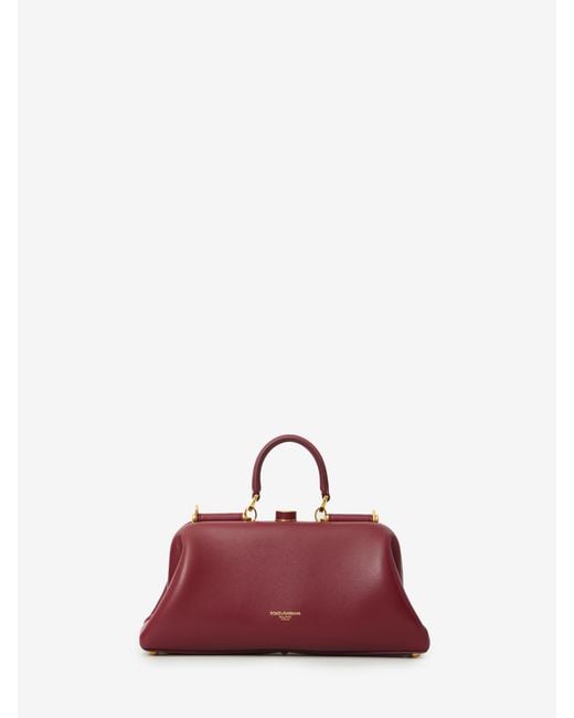 Dolce & Gabbana Purple Burgundy Lambskin Shoulder Bag