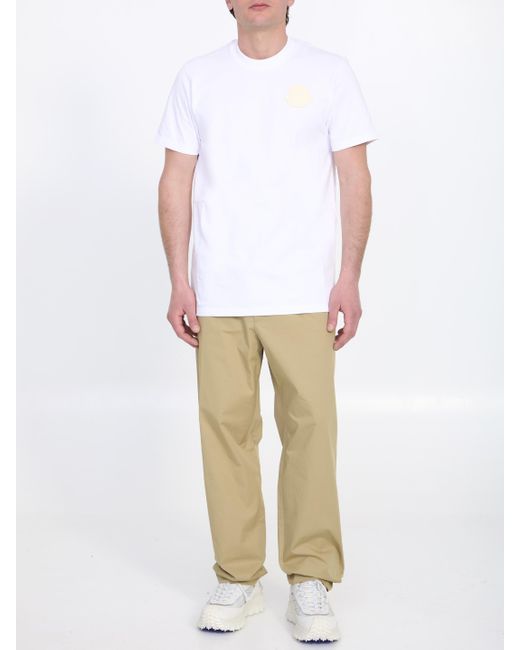 Moncler White Cotton Tshirt for men
