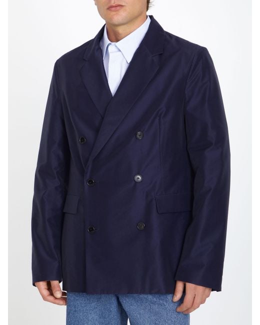 Loewe Blue Technical Wool Jacket for men