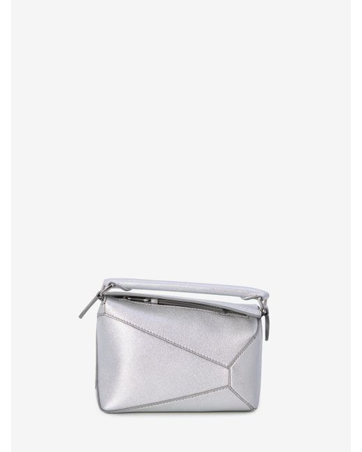 Loewe White Mini Puzzle Bag