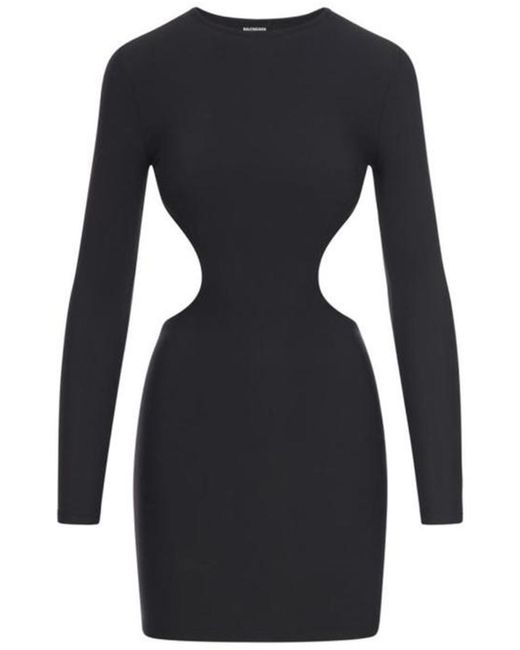 Balenciaga Black Cut-out Mini Dress