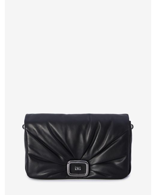 Roger Vivier Black Viv Choc Large Bag