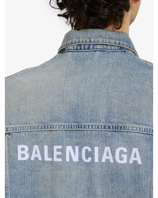 Balenciaga Blue Denim Jacket for men