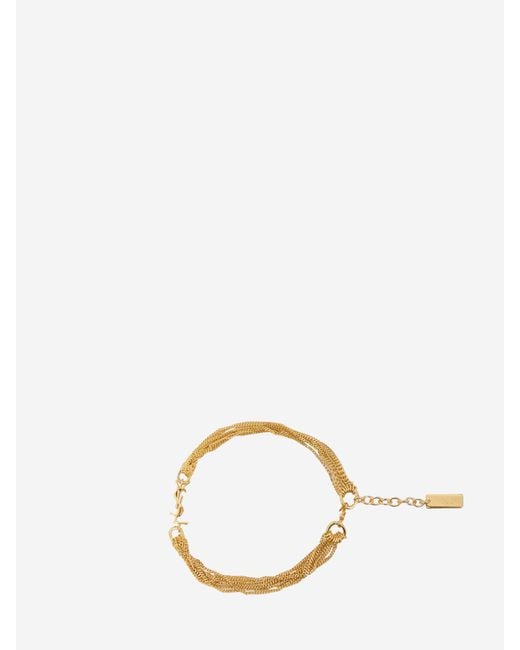Saint Laurent Metallic Cassandre Bracelet