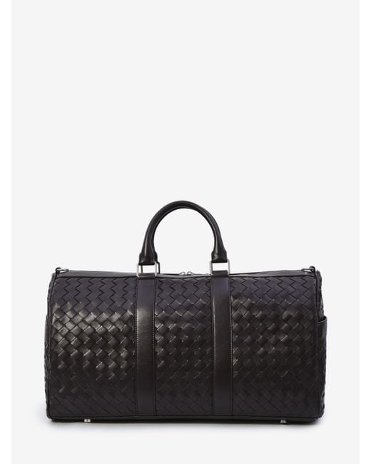 Borsa Da Viaggio Intrecciato di Bottega Veneta in Black da Uomo