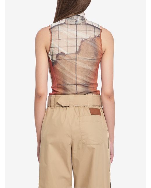 Fire Tank Top di Jean Paul Gaultier in Natural