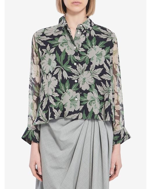 Loewe Gray Silk Shirt