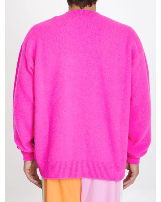 Maglione Con Logo di Palm Angels in Pink da Uomo
