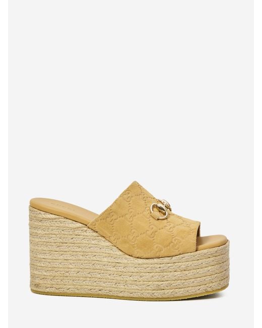 Gucci Natural Wedges Sandals