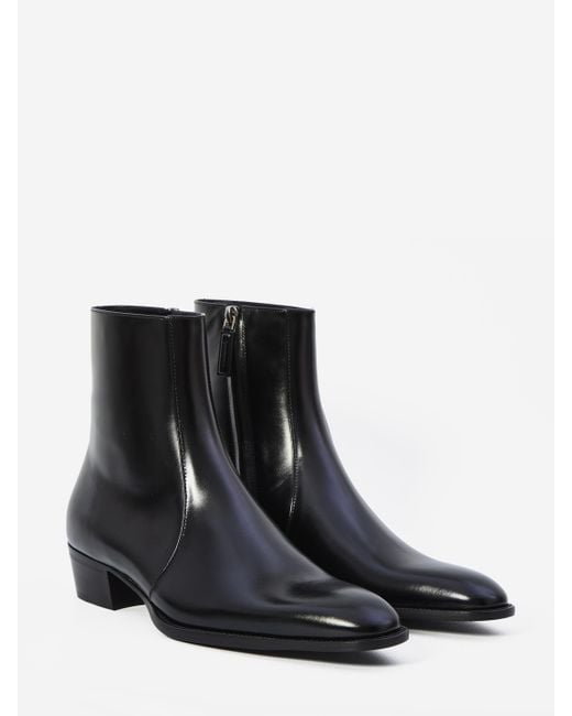 Saint Laurent Black Roman Boots for men