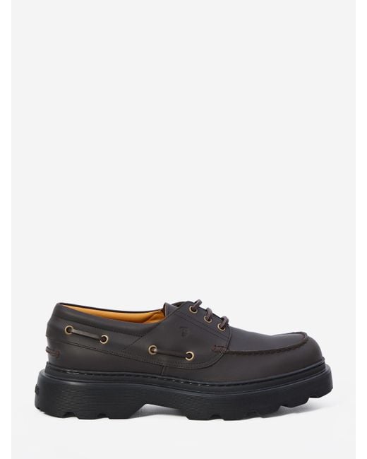 Tod's White Tank Tread Boat Loafer for men