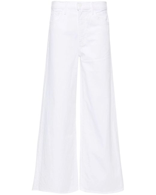 Mother White The Undercover Wide-leg Jeans