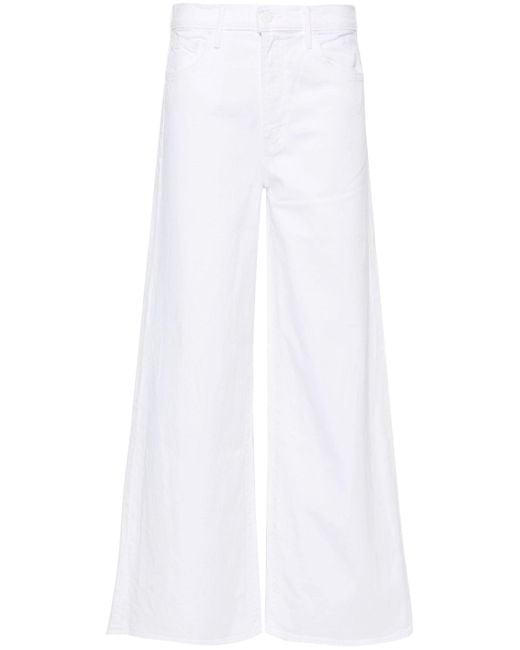 Mother White The Undercover Wide-leg Jeans