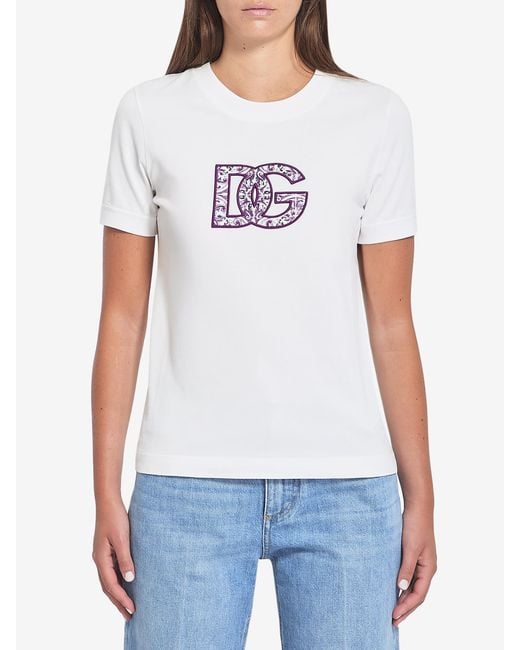 Dolce & Gabbana White T-Shirt With Logo