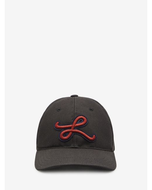 Loewe Black Cap With Appliqu for men