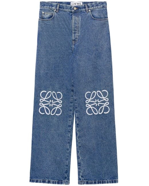 Loewe Blue Anagram baggy Jeans for men