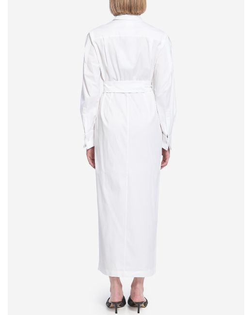Max Mara White Long Shirt Dress