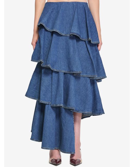 Alaïa Blue Spiral Skirt