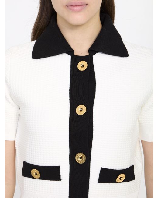 Patou White 3D Knit Jacket