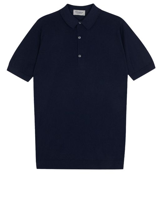 John Smedley Blue Adrian Polo Shirt for men