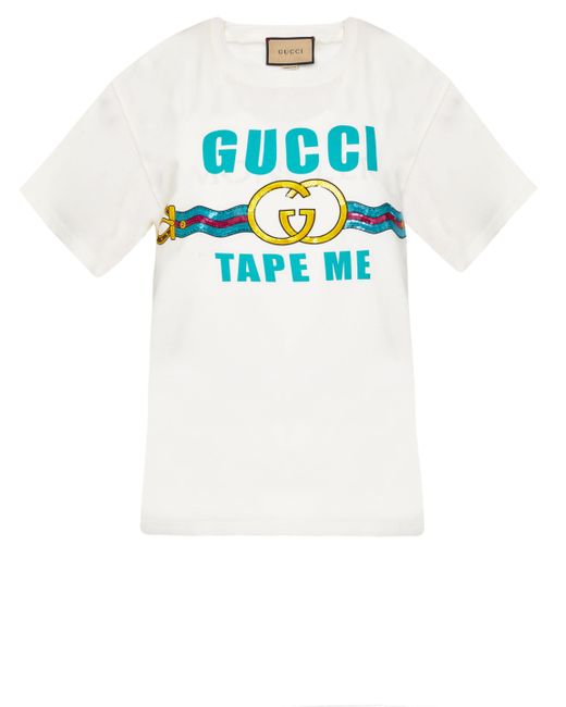 T-shirt tape me di Gucci in Blue