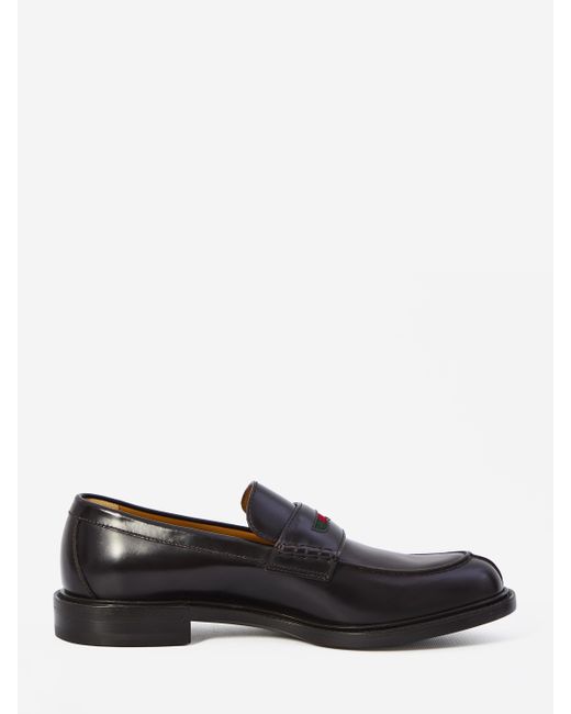 Mocassino Con Dettaglio Web di Gucci in White da Uomo